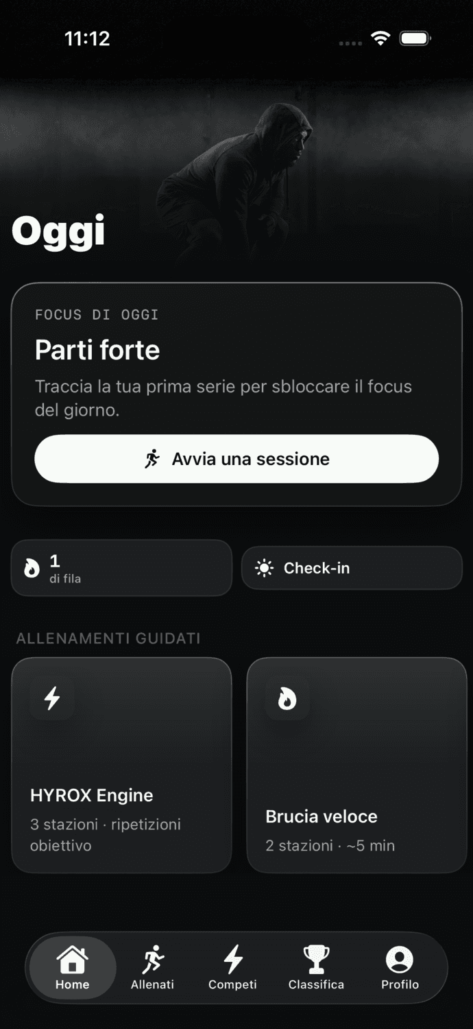 Strikt home screen